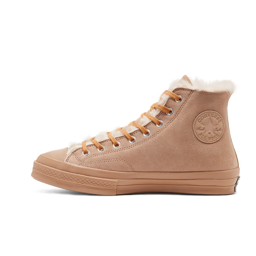 Tenis Converse Chuck 70 Shearling Cano Alto Mulher Cafes/Cafes 493685RUJ